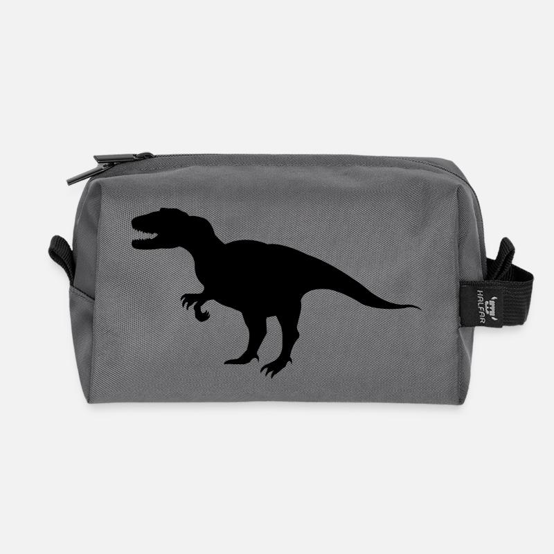 dinosaurier - Recycelte Kulturtasche - Anthrazit