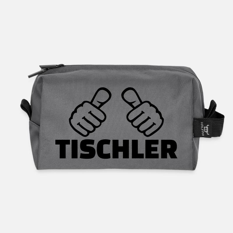 Tischler - Recycelte Kulturtasche - Anthrazit