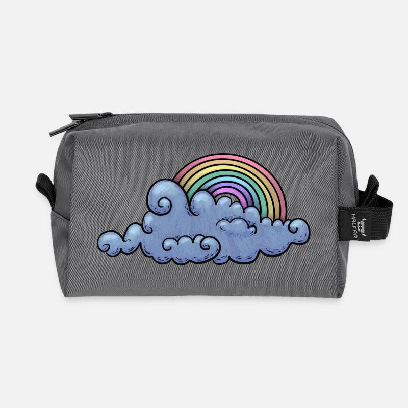 Rainbow cloud - Recycelte Kulturtasche - Anthrazit