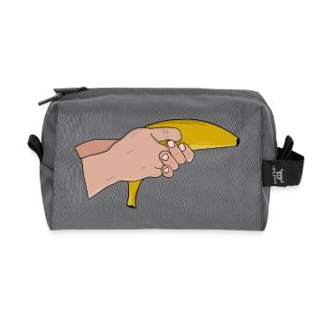 Lethal banana - Recycled Toiletry Zip Bag - anthracite - Front