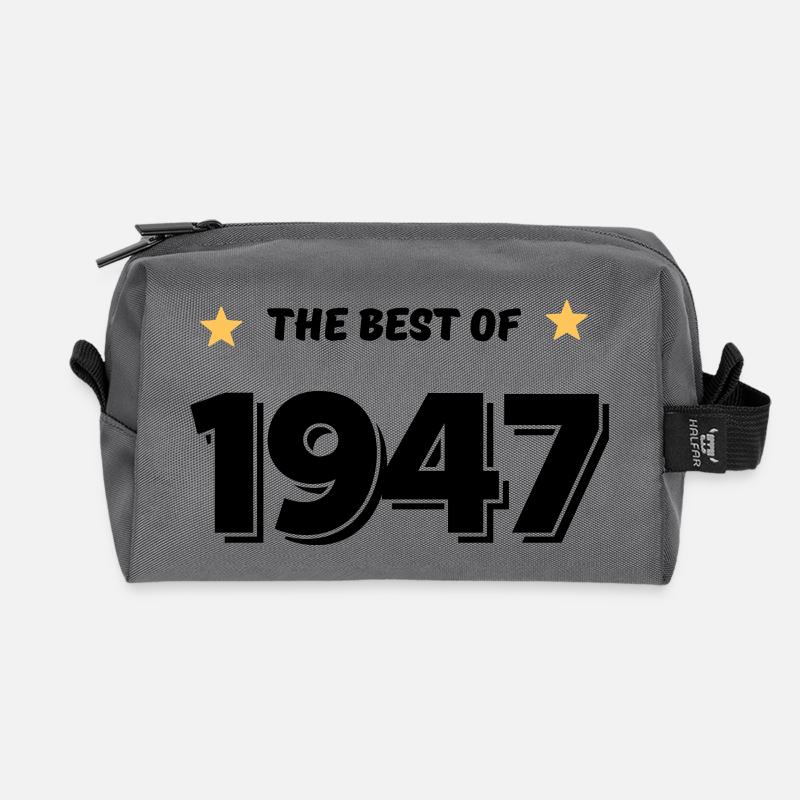 Das Beste von 1947 - Recycelte Kulturtasche - Anthrazit
