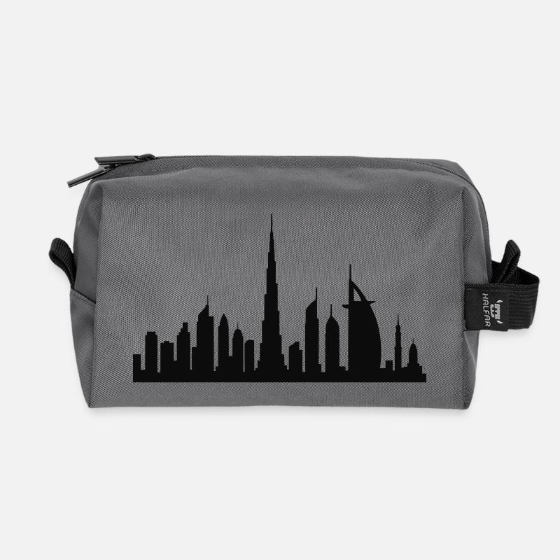 dubai skyline - Recycelte Kulturtasche - Anthrazit