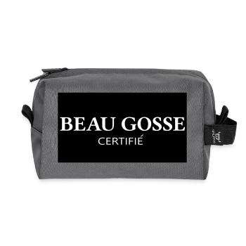 Logo beau Gosse certifié - Trousse de toilette en tissu recyclé - anthracite - Devant