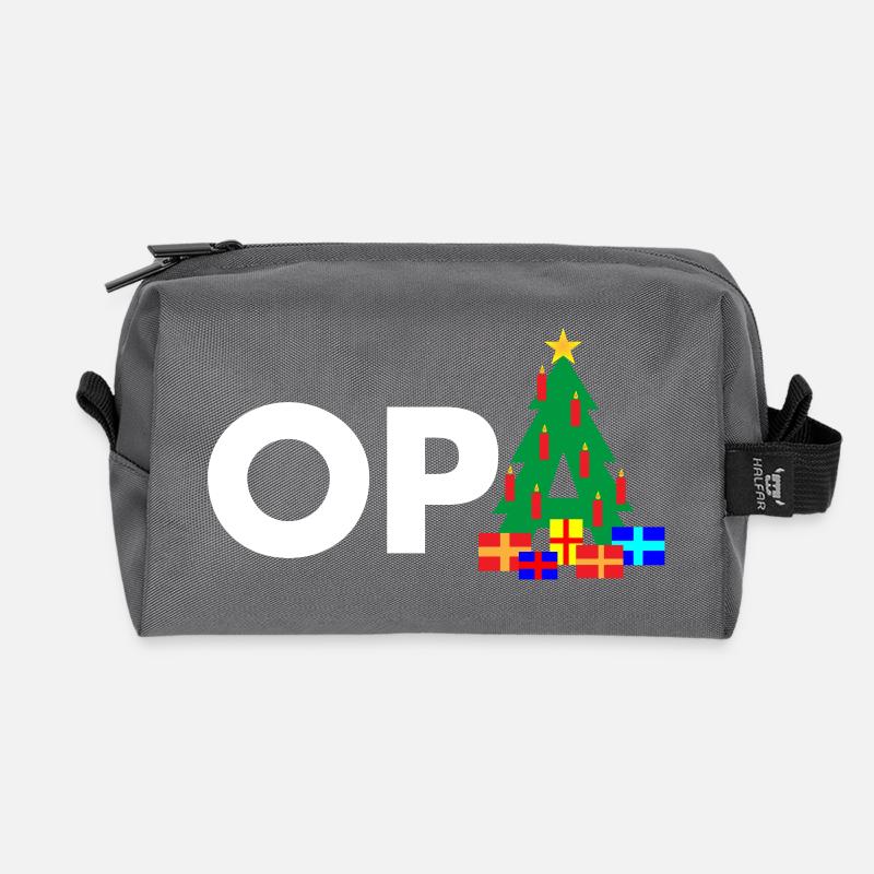 Opa Weihnachtsbaum - Recycelte Kulturtasche - Anthrazit