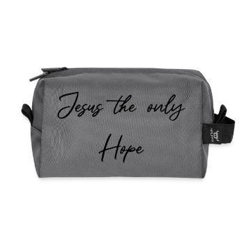 Jesus the only hope - Recycled Toiletry Zip Bag - anthracite - Front