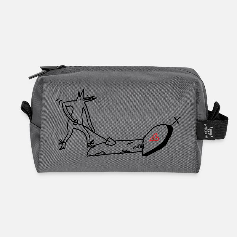 Grave - Recycled Toiletry Zip Bag - anthracite