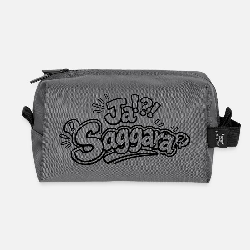 Yes Saggara - Recycled Toiletry Zip Bag - anthracite