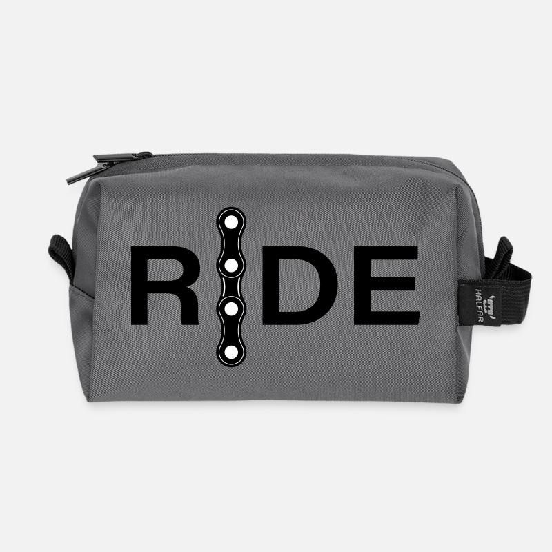 Chain Lines Minimal Design - Recycled Toiletry Zip Bag - anthracite