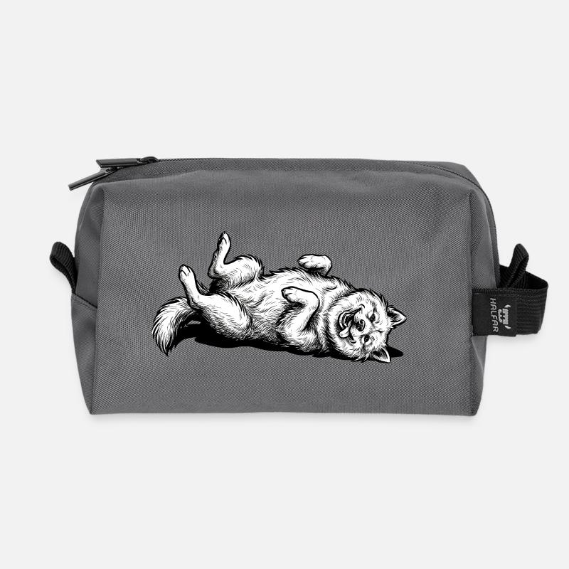 Eurasier | Happy - Recycelte Kulturtasche - Anthrazit