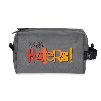 Hello Haters! Cool statement - Recycled Toiletry Zip Bag - anthracite - Front