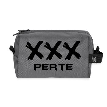XXX - perte - Recycled Toiletry Zip Bag - anthracite - Front