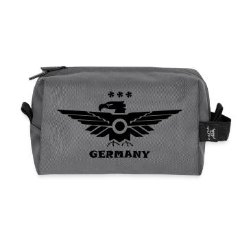 Adler Deutschland Germany schwarz black - Recycelte Kulturtasche - Anthrazit - Vorne