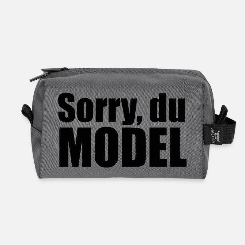 Sorry du Model - Recycelte Kulturtasche - Anthrazit