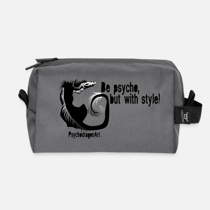 Psycho style - Recycled Toiletry Zip Bag - anthracite