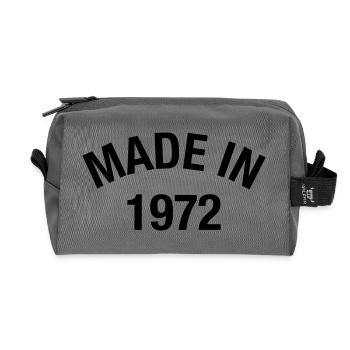 1972 Born 54th Birthday 54 years old - Recycled Toiletry Zip Bag - anthracite - Front