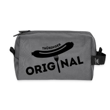 Thuringe origine - Trousse de toilette en tissu recyclé - anthracite - Devant