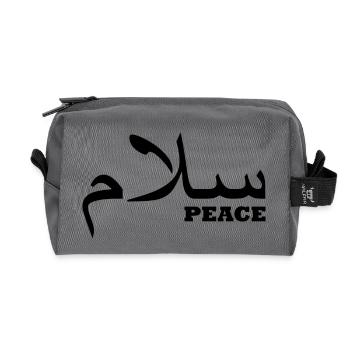 Salam / Frieden / Hallo - Recycelte Kulturtasche - Anthrazit - Vorne