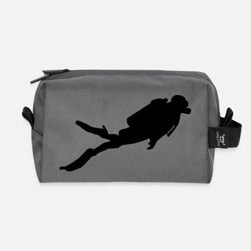 Plongée - Plongeur - Plongée - Trousse de toilette en tissu recyclé - anthracite