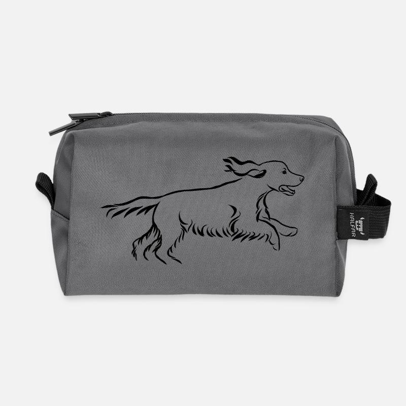 Cocker spaniel - Recycled Toiletry Zip Bag - anthracite