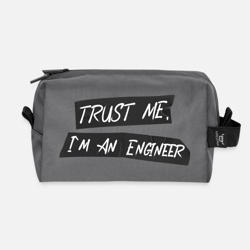 Engineer With Panzertape - Recycled Toiletry Zip Bag - anthracite