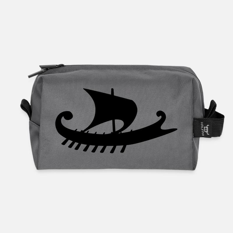 Empuriabrava Schiff b - Recycelte Kulturtasche - Anthrazit