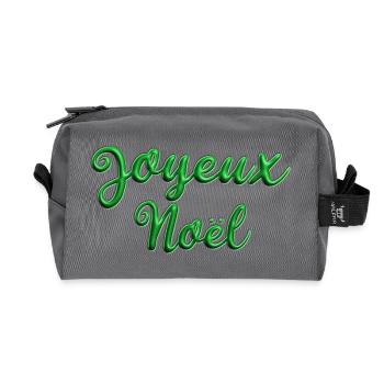Joyeux Noël Vert Sapin - Trousse de toilette en tissu recyclé - anthracite - Devant