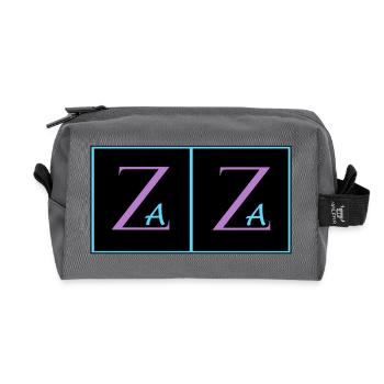 Zaza - Recycled Toiletry Zip Bag - anthracite - Front