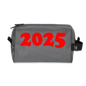 2025 - Recycled Toiletry Zip Bag - anthracite - Front