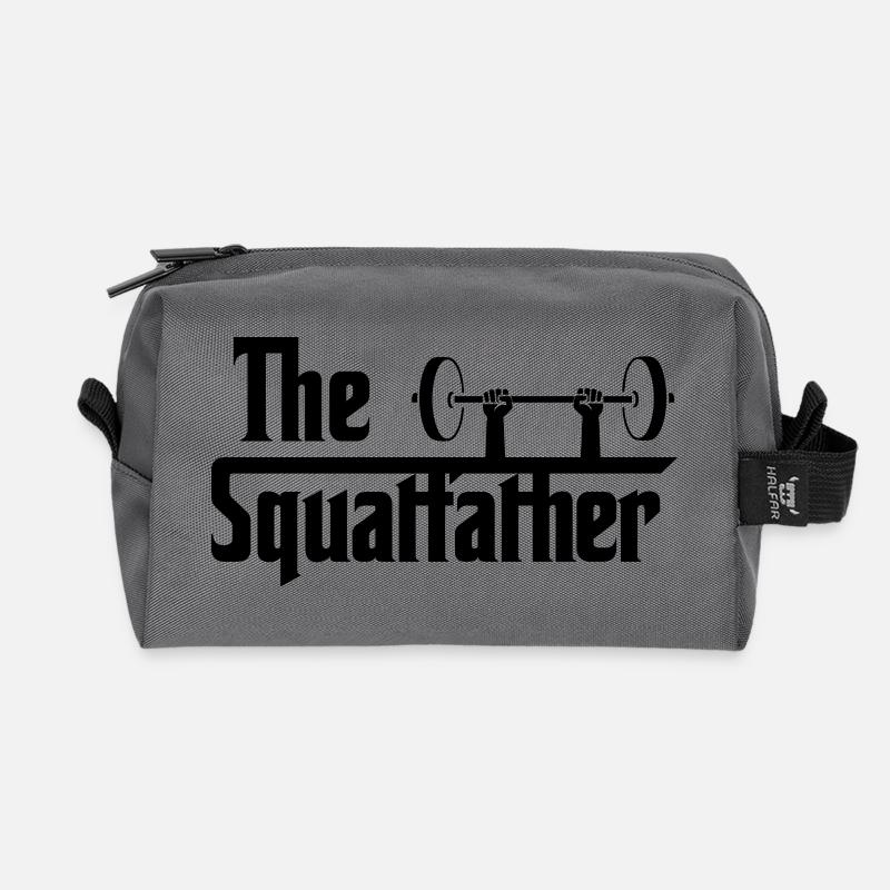The Squatfather black - Recycled Toiletry Zip Bag - anthracite
