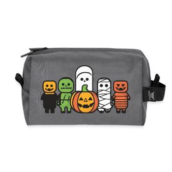 Halloween Monster - Recycelte Kulturtasche - Anthrazit - Vorne