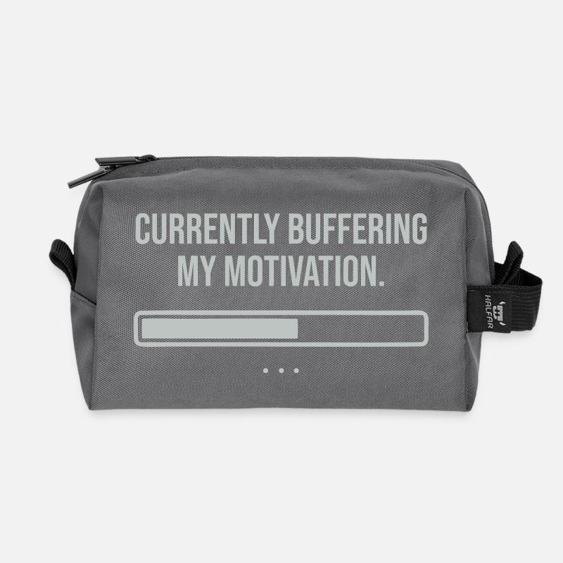 Currently buffering my motivation - Recycelte Kulturtasche - Anthrazit