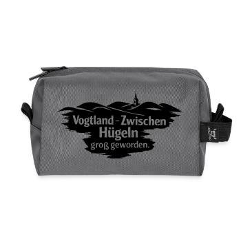 Vogtland - zwischen Huegeln - Recycelte Kulturtasche - Anthrazit - Vorne