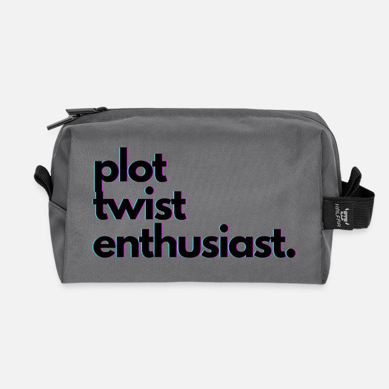 Plot_twist_enthusiast - Recycelte Kulturtasche - Anthrazit