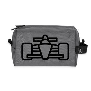 Race Car - Recycled Toiletry Zip Bag - anthracite - Front
