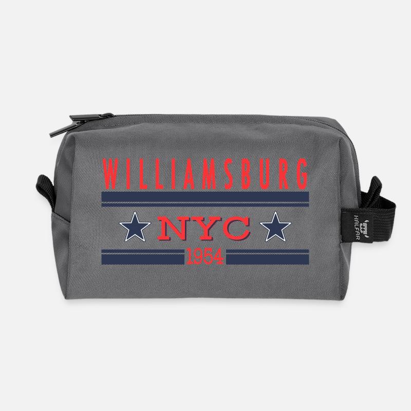 Williamsburg NYC 1954 Retro - Recycelte Kulturtasche - Anthrazit