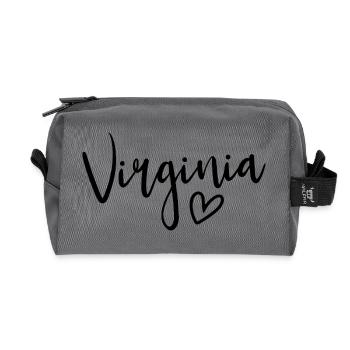 Virginia Heart Women's Love Virginia - Recycelte Kulturtasche - Anthrazit - Vorne