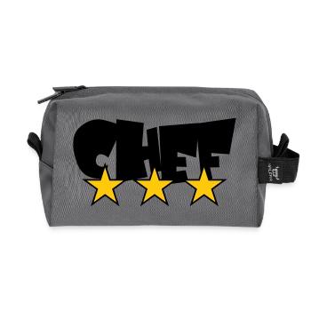 Chef Étoilé : Design 3 Étoiles Gastronomie - Trousse de toilette en tissu recyclé - anthracite - Devant
