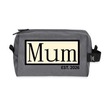Maman du bébé biologique 2026 - Trousse de toilette en tissu recyclé - anthracite - Devant