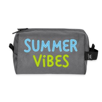 Summer Vibes Bright Color Minimal Fun Design - Recycelte Kulturtasche - Anthrazit - Vorne