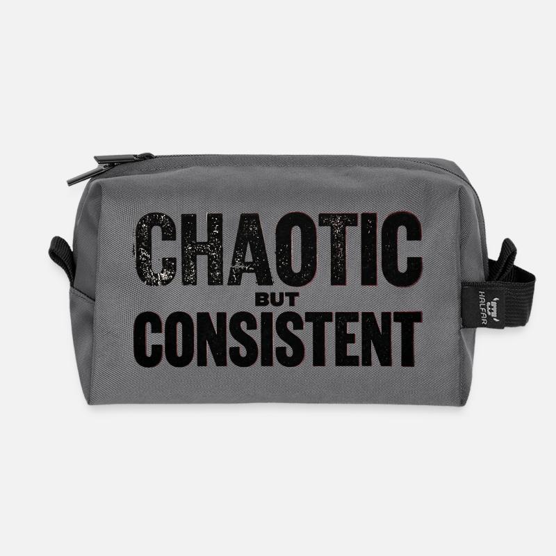 chaotic-but-consistent - Recycelte Kulturtasche - Anthrazit