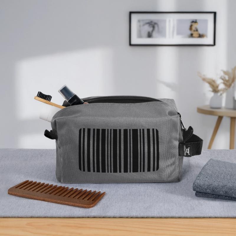 code barre Trousse de toilette en tissu recyclé