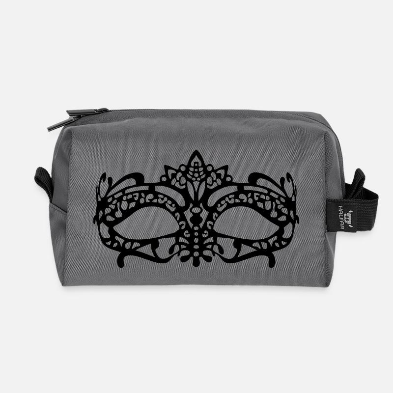 mask, - Recycled Toiletry Zip Bag - anthracite