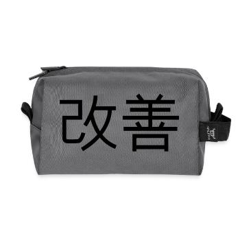 Pet kaizen - Recycled Toiletry Zip Bag - anthracite - Front