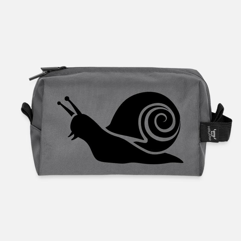 Schnecke - Recycelte Kulturtasche - Anthrazit