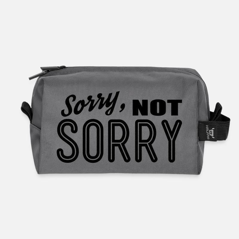 sorry not sorry - Recycelte Kulturtasche - Anthrazit