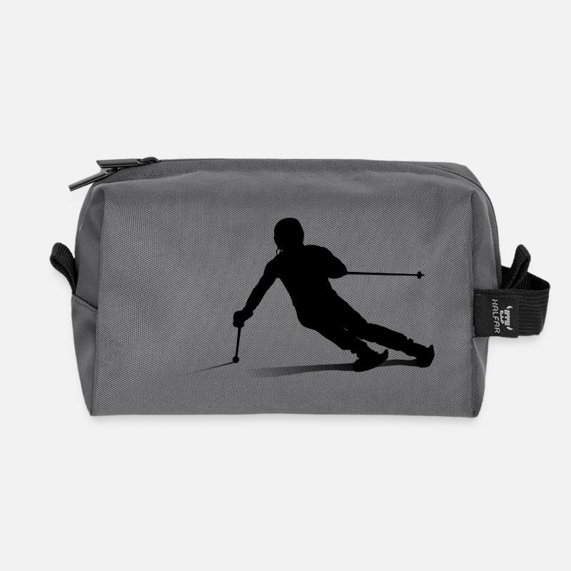 Skier 3 - Recycled Toiletry Zip Bag - anthracite