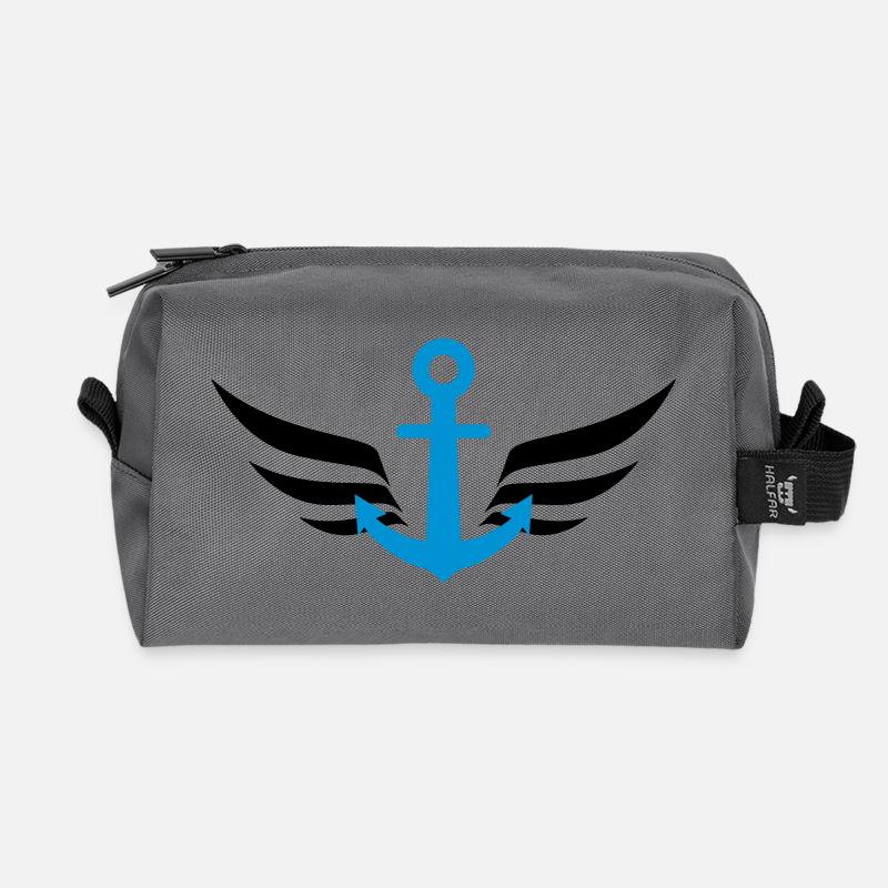 Seemann / Boot / Marine / Meer / Fischer - Recycelte Kulturtasche - Anthrazit