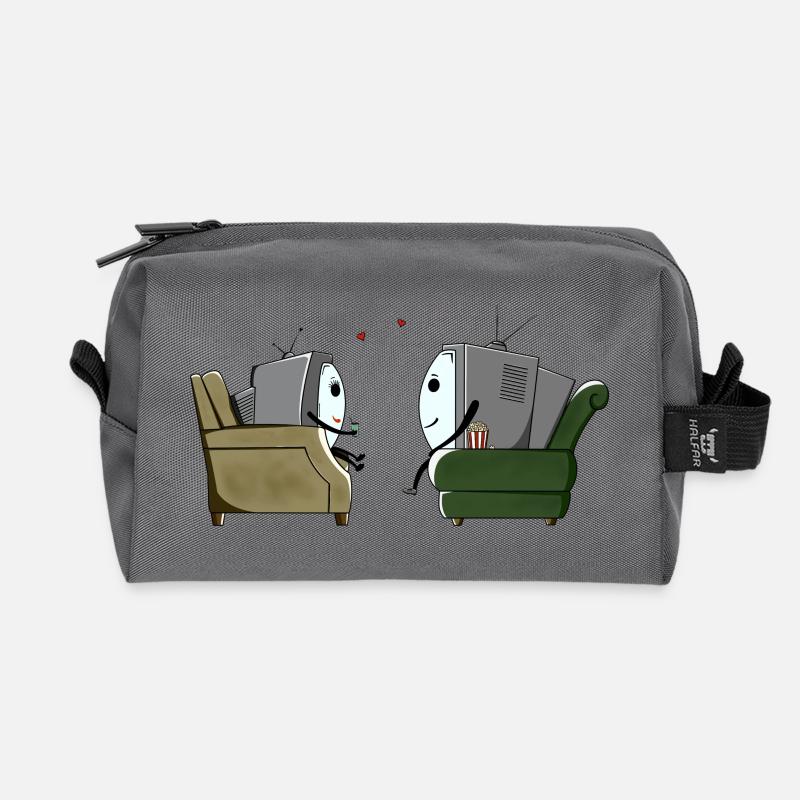 Fernsehen - Recycelte Kulturtasche - Anthrazit