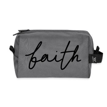 Faith - Recycled Toiletry Zip Bag - anthracite - Front