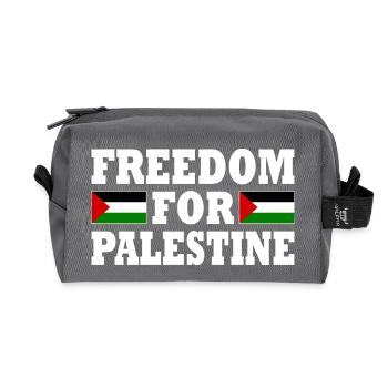 Freedom for palestine - Recycled Toiletry Zip Bag - anthracite - Front